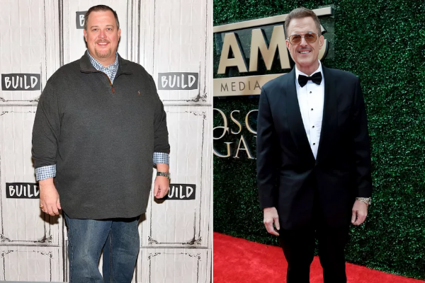 Billy Gardell before and after his weight loss.